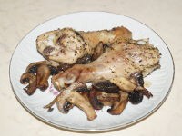 Куриные голени с грибами в аэрогриле, рецепт
